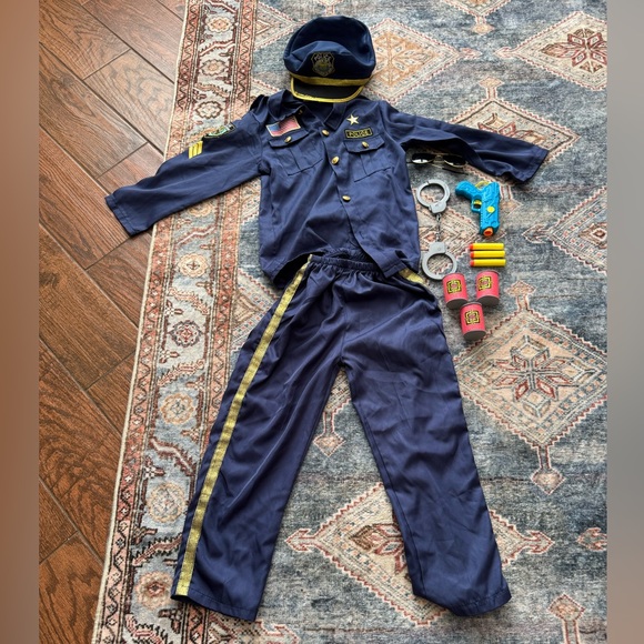 Kids Police Officer Costume - Blue - Picture 1 of 4